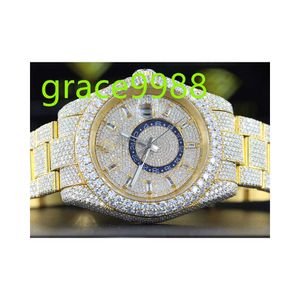 Senaste ankomst Diamond Watch New Design Watch Moissanite Diamond Studded Stainless Steel Watch tillgänglig till lågt pris