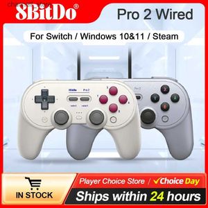 Controller di gioco Joystick 8BitDo Pro 2 Gamepad cablato per Nintendo Switch PC Gamepad RetroPie Raspberry Pi Ultimate Software Trigger per capelli regolabiliY240322