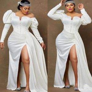 Arabski Aso White Ebi Sheath Sukienki na bal