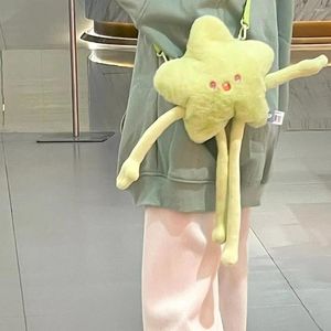 Shoulder Bags Cute Star Plush Doll Bag Kawaii Can Be Pull Handbag Messenger Fashion Large Capacity Women Purse Mini