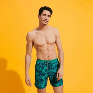 Vilebre Pantaloncini da uomo Bermuda Pantaloncini Boardshorts UOMO SWIM SHORTS TORTUES MULTICOLORES Trunks Uomo Surfwear Bermuda Beach Short Turtles Estate 89782