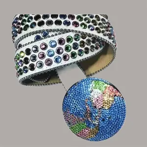 Lyxbälten för män Designer Shiny Skull BB Simon Belt Woman Multicolour Rhinestone Pretty Mens Belt Top Quality Gift Wedding GA0116 B4