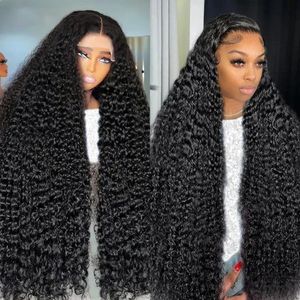 40 дюймов, глубокая волна, фронтальный парик, прозрачный 360, 13x4, 13x6 HD, кружевной фронтальный парик из натуральных волос, вьющиеся человеческие волосы, кружевной передний парик для женщин