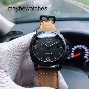 Panerai Luminors 대 공장 최고 품질 자동 시계 P.900 자동 시계 최고 클론 사파이어 미러 44mm 13mm 수입 가죽 밴드 브랜드 디자이너 손목 LWG6