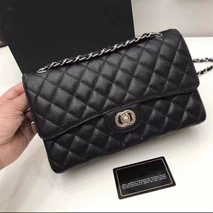 Fashion caviar leather classic flap cc bag Womens Clutch travel Luxury handbag Mens chain crossbody Designer bags tote mirror quality Shoulder cosmetic bag Wallets