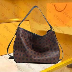 5A designer bag women MM Brown 43704 Hobo Large Capacity Tote Embossing Leather Graceful Hand bag Shoulder womens handbag Totes Wallet shopping bags