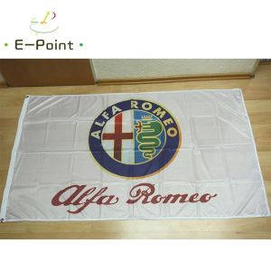 Tillbehör Italien flagga Alfa Romeo White 2ft*3 ft (60*90 cm) 3ft*150*150 cm) Storlek Juldekorationer för hemflaggbanare gåvor