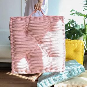 Travesseiro engrossar almofadas de chão assento para adultos grande sólido quadrado/redondo almofada de assento escritório cadeira de jantar pufe macio