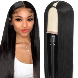 Wigs 150% Density For Black Women Daily Use U Part Wigs 16~30 Inch Long Straight Synthetic U Shape Glueless Wigs