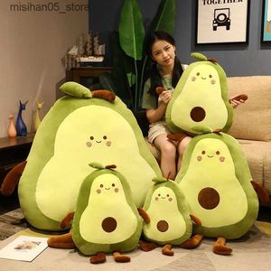 Bambole di peluche 50-100 cm gigante avocado peluche bambola di pezza cuscino di frutta cuscino morbido peluche bambola giocattolo bambini e ragazze regalo di natale Q240322