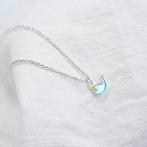 Pingentes 925 prata esterlina azul baleia colares femininos para mulheres casamento luxo jóias finas acessórios atacado jóias