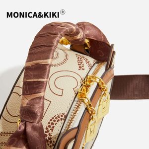 Hinkväska designer varm försäljning liten grupp bokstav tryckt rund kakkvinnor halsduk textur tecknad handhållen liten singel axel crossbody