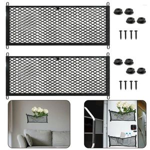 Car Organizer Pocket Storage Net Replacement 2pcs Accessories Black Boat Cargo Fittings With Screws 25 60CM