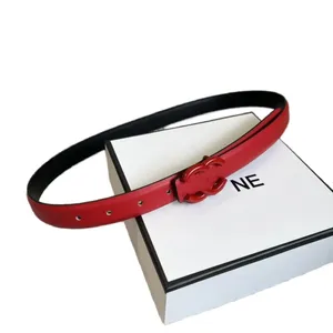 Fashion ornament mens belt designer top quality thin leather belt womens width 2.5cm popular travel waistband classics style beige fa094 H4