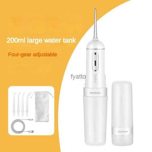Andere Geräte USB wiederaufladbare elektrische Munddusche Zahnwasserbürste Zahnreinigung intelligent tragbar IPX7 wasserdicht 200 ml 1800 mAh Akku H240322