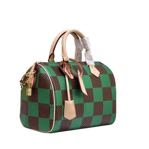 24SS Women Totes Handbag Luxurys Designer Checkerboard Kontrast Shouder Crossbody Messenger Travel Handbag Purse Pouch Laptop Bag Original Metal 25cm