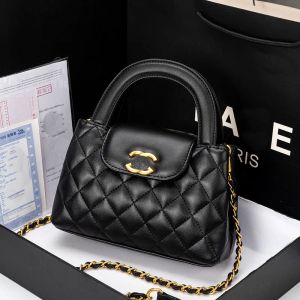 Autumn and Winter New Handheld Bag Women's Lingge Chain Bag Fashion Genuine Leather Crossbody Bag Versatile Shoulder Bag