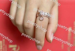 Band Rings Hot Sale Infinity Brand New 2019 Jewelry Sterling Sier White Clear Topaz Cz Diamond Key Women Wedding Vintage Band Ring2024