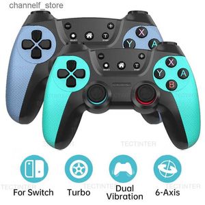 Controladores de jogo Joysticks Suporte Bluetooth Wireless Gamepad Controller Compatível com Nintendo Switch Pro Switch Oled Switch Lite PC Controle JoystickY24032