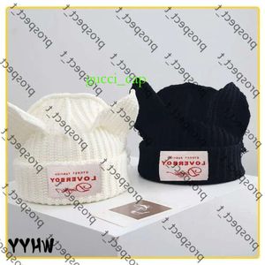 Fashion Ball Caps Hooded Loverboy Ear Knit Hat Double-Layer Autumn Winter Warm Pig Woolen Nisch Design Hip-Hop Cold Beanie