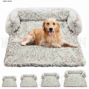 canis canetas Cama para cães cama de gato de pele artificial lavável circular quadrada cama para animais de estimação adequada para cães pequenos e médios S-XXL Y240322 Y240322