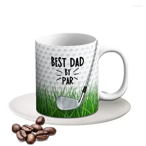 Canecas Original Gag Dad Presentes Novidade Pais Caneca 350ml com padrão de bola de golfe e alça confortável