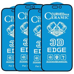 Proteggi schermo per iPhone 15 Pro Max 14 Plus 13 Mini 12 11 XS XR X 8 7 SE 3D EDGE Curvo Ceramica HD Pellicola Antishock Esplosione Curvo Prova Premium Copertura completa