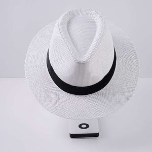 Fashion Unisex Panama Men Women Summer Casual Beach Flat Straw Sunshade Wide Brim Jazz Fedora Cowboy Sun Hat