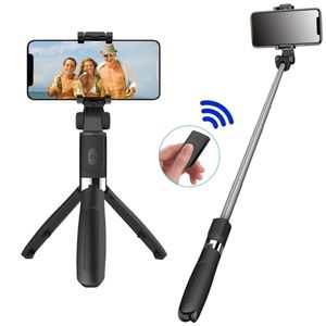 Bluetooth-compatible Selfie Stick Tripod For Phone Monopod Wireless Foldable Handheld Shutter Remote Control Extendable Mini 240322