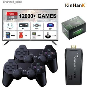 Spelkontroller Joysticks Kinhank Super Console S2 Game Stick Video Game Console 12000 Retro Game för PS1/GBC/GBA/SFC 64G 2.4G Double Wireless Controllery240322