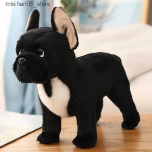 Plüschpuppen Echtes Leben Stehende Französische Bulldogge Chihuahua Plüschtier Soft Life Welpe Stofftier Shiba Inu Kinderbaby Weihnachtsgeschenk Q240322