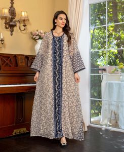 2024 Muzułmańska cekin haftowa moda sukienka wieczorowa Jalabiya szata Dubai Abaya na Bliskim Wschodzie suknie imprezowe Ramadan Party Ubranie