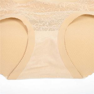 Senhora cintura barriga shaper sexy nádegas arrebitadas renda falsa e rattan flor estofamento roupa interior feminina engrossado levantamento roupa interior