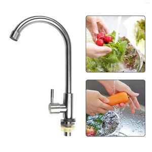 Bathroom Sink Faucets Stainless Steel Kitchen Faucet Direct Drinking Tap Single Cold Water Purifier Lever Hole 360° Rotation