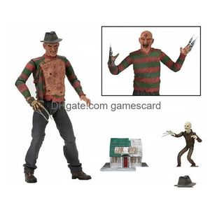 Action Toy Figures Neca Freddy Krueger Figure Collectible Model Halloween Christina Horror Decoration Gift Move T230810 Drop Delivery Dhlxy