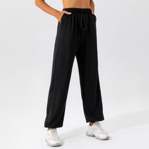 Sporthose mit lockerem Bund für Damen, Tanz-Freizeithose, Fitness, Yoga, gerade Beinhose für Damen