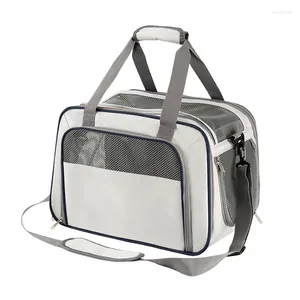 Cat Carriers Outdoor Travel Large Capacity Portable Solid Color Oxford Cloth Soft Breathable Foldable Dog Carrying Bags