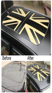Bil Soltaket Wrap Vinyl Film Roof Window Union Jack Sticker Decal Sunshade för Mini Cooper JCW S ONE F54 F55 F56 F601298891