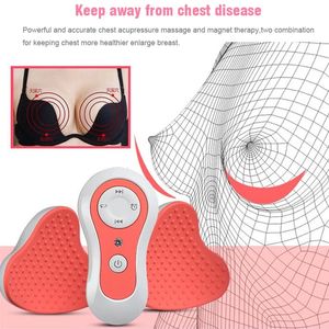 Breast Massage Enlargement Electric Breast Massager with 2 Massage Pads Chest Enhancer Breast Lift Acupuncture Therapy Machine 240318