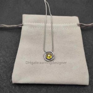 Łańcuch solidny luksusowy żółty kamień naszyjnik rubin szafir okrągły designerski wisiorek choker dla łańcuchów kobiety naszyjniki