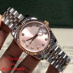 Womens Automatic Mechanical Watches Full Rostfritt stål Lysande vattentäta 31mm Women Watch Couples Style Classic Wristwatches271w