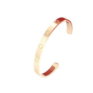 Hot 18k Gold Armband Designer Love Cuff Armband Titanium Steel Charm Armband Designer smycken för mans juvelerdesigner för kvinna högkvalitativ mamma fin gåva