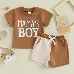 衣料品セット2024-12-20リオラティアイン幼児の男の子の夏の服ママのプリント半袖Tシャツ造影剤衣料品セット