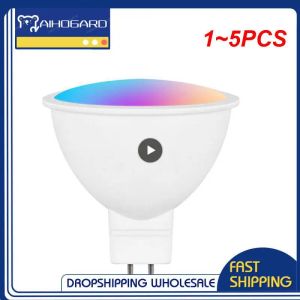 コントロール1〜5PCS Zigbee WiFiスマートダミブルバルブGU10 MR16 RGB C+W LEDライトサポートALEXAアシスタント音声コントロールスマートバブルスポットライト