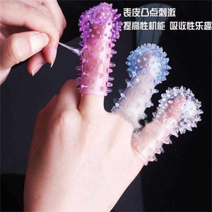 Designer Sex Massage Gloves Fun Womens Prickly Finger Set Picking Set G-spot Prickly Crystal Set Wolf Tooth Set Adult Products Flirting and Masturbation Set Nmc1