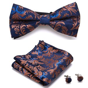 Slim Set Men Bow Tie and Pocket Square Bowtie Necktie Cravate Handkerchief Man Corbatas Hombre Parita Fit Wedding