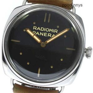 남자 Paneraiss 시계 기계식 Paneraiss Luminor 기계식 Radiomir PAM00425 Black Dial Hand Winding Men 's Watch_780072