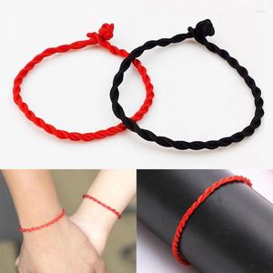 Charm Bilezikler 1 PC Şanslı Kırmızı Konu String String Bileklik Kadınlar Erkekler Takımları Dokunma Halat Bangles Dostluk Çift Mücevher Hediyeleri