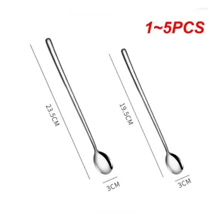 Spoons 1-5PCS Kitchen Tool Coffee Spoon Long Handled Portable Mixing 304 Stainless Steel Multifunctional Stirring Tableware