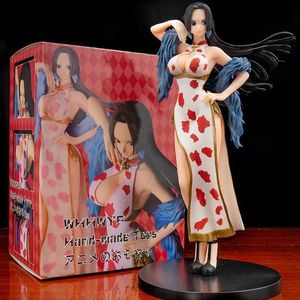 Action Toy Figures 25cm One Piece Anime Figures Boa Hancock Action Model Toy Japanese Anime Cheongsam Sexig figur Collection Toy Gift 240322